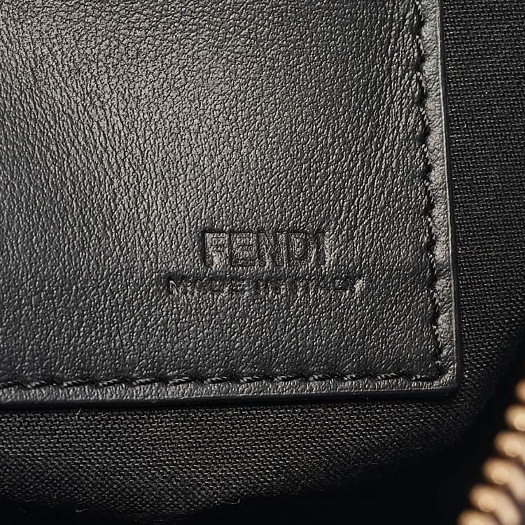 Pre Owned Fendi Tobacco Zucca Coated Canvas FFreedom Pouch