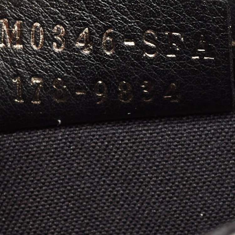 Pre Owned Fendi Metallic Dark Grey Leather Crystal Stud Tube Wallet On Chain