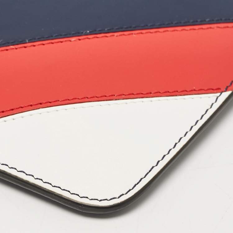 Pre Owned Fendi X Fila Multicolor Leather Logo Mania Wristlet Pouch