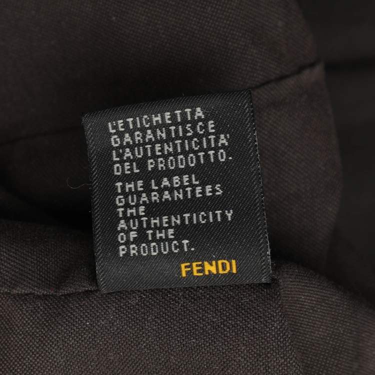 مملوكة مسبقًا Fendi Black Zucchino Nylon Front Pocket Shoulder Bag