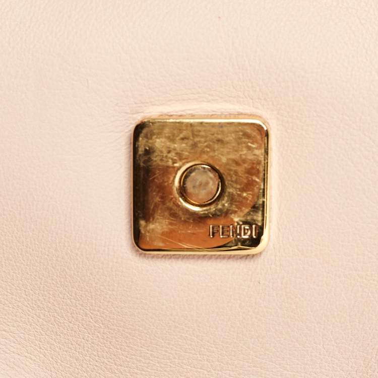 Pre Owned Fendi Blush Pink Leather Baguette Bag