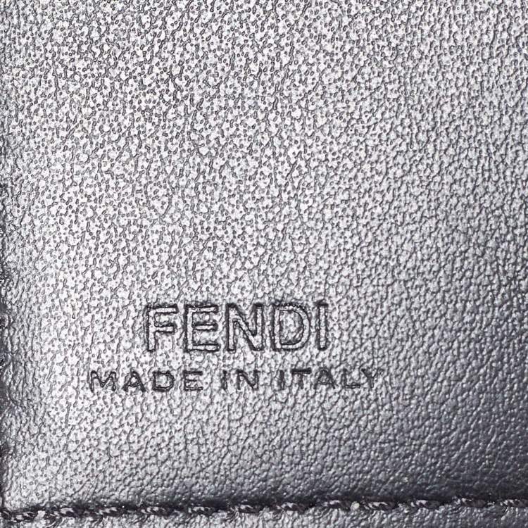 Pre Owned Fendi Brown/Black Zucca Leather F is Fendi Trifold Wallet