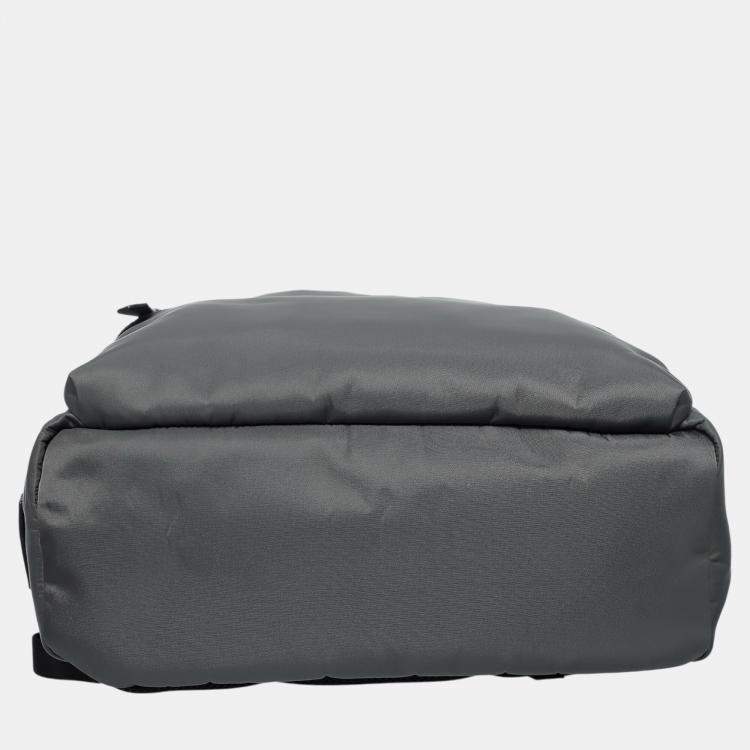 Pre Owned Fendi Grey Nylon Vitello Century Dolce Monster Eyes Rounded Backpack 