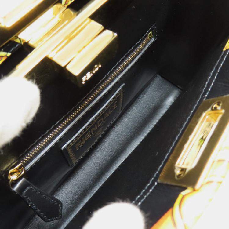 Pre Owned Fendi Calf Leather Fendace Peekaboo Handbag