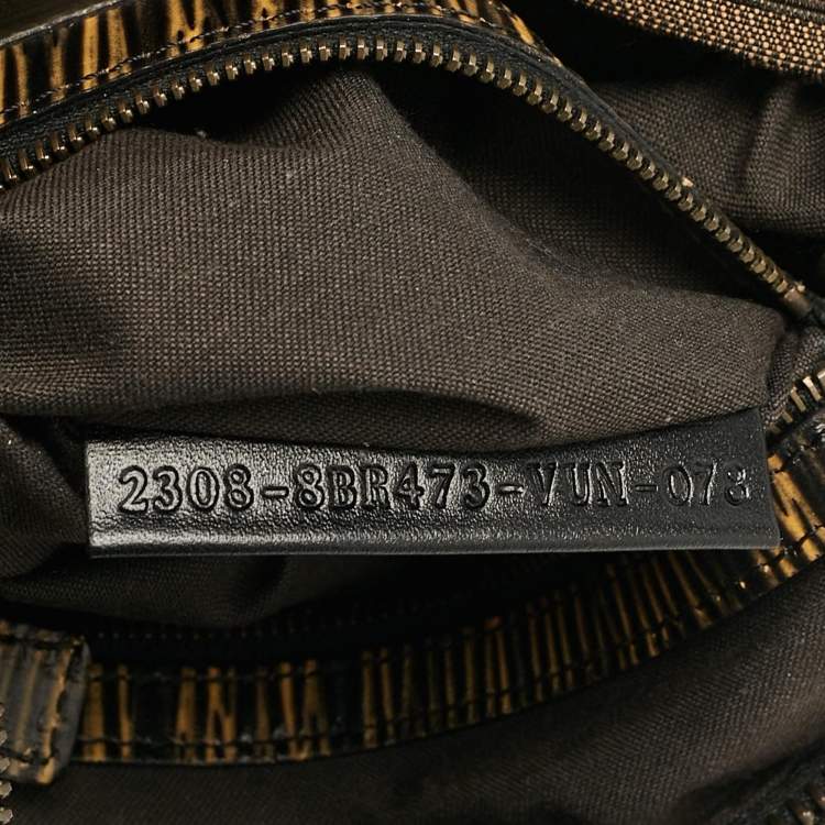 Pre Owned Fendi Tobacco Zucca Canvas and Leather Chef Chain Link Hobo