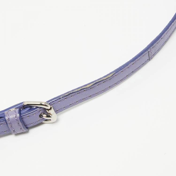 Pre Owned Fendi Lilac Leather Mini Peekaboo Top Handle Bag
