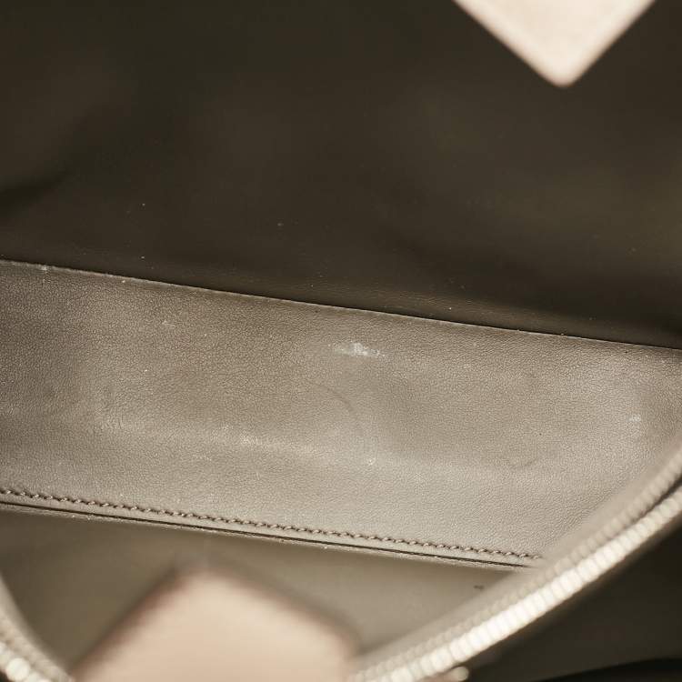 Pre Owned Fendi Beige Leather Petite 2Jours Tote
