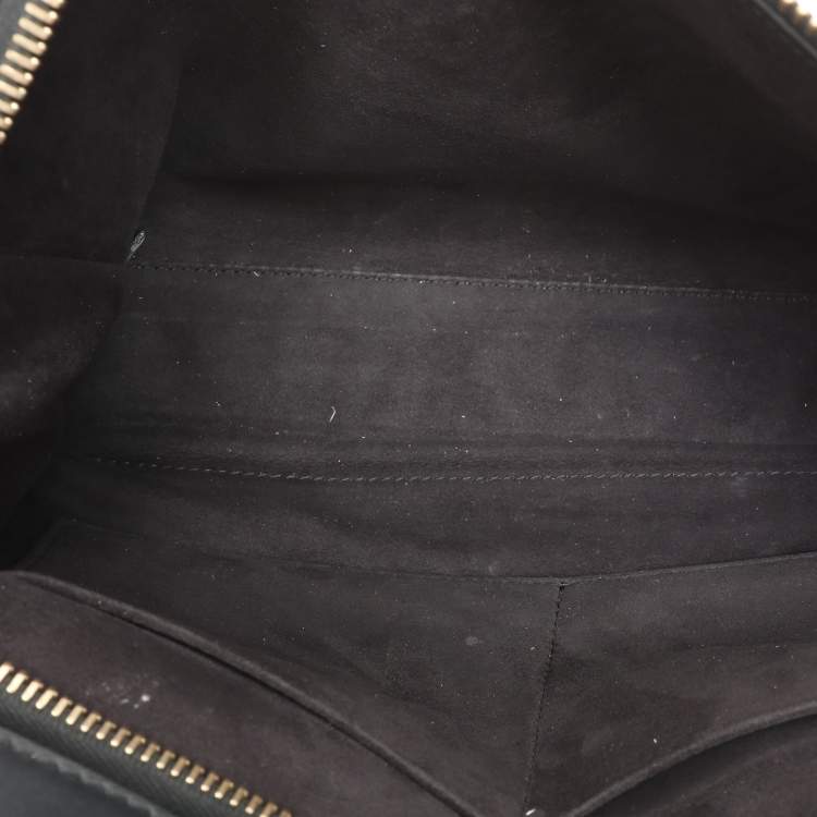 Pre Owned Fendi Black Leather Dotcom Top Handle Bag