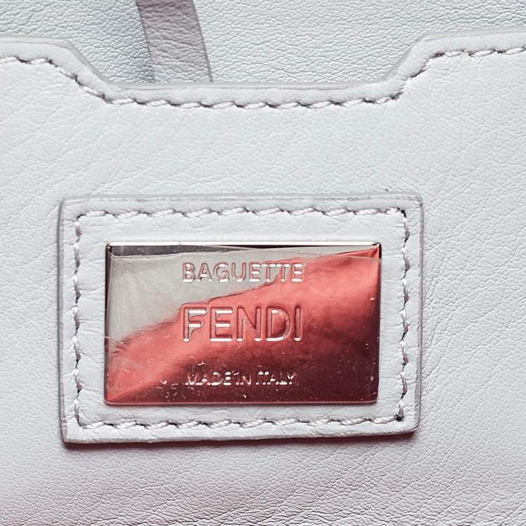 Pre Owned Fendi Multicolor Leather Flowerland Baguette Bag
