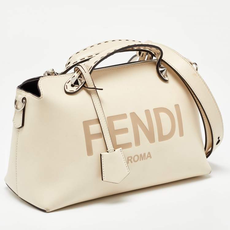 Pre Owned Fendi Cream Leather Medium By The Way Bag
