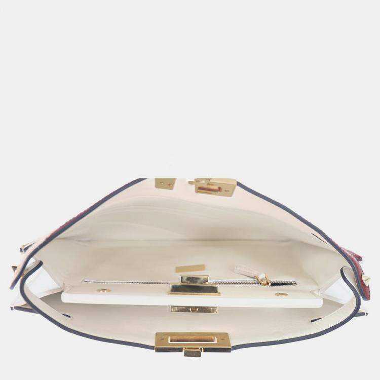 Pre Owned Fendi Pony Hair Peekaboo Clutch