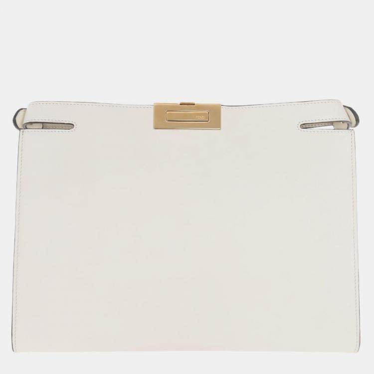 Pre Owned Fendi Pony Hair Peekaboo Clutch