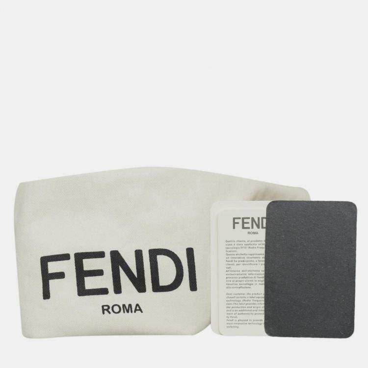 Pre Owned Fendi Hypnoteyes Double Micro Baguette Crossbody Bag