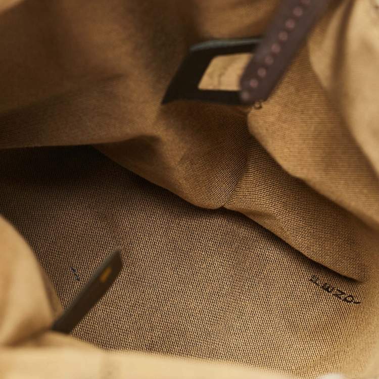 Pre Owned Fendi Tobacco Zucca Canvas and Leather Chef Tote