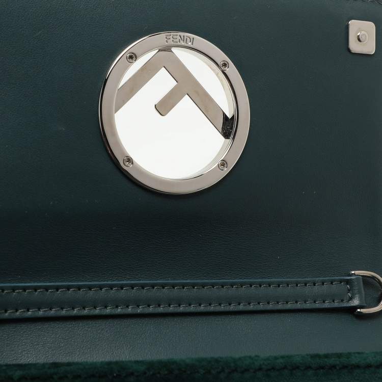 Pre Owned Fendi Green Velvet F is Fendi Wallet On Chain