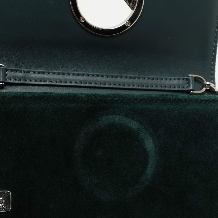 Pre Owned Fendi Green Velvet F is Fendi Wallet On Chain