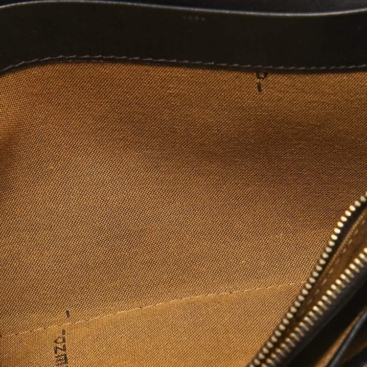 Pre Owned Fendi Tobacco Zucca Canvas and Leather Flap Continental Wallet