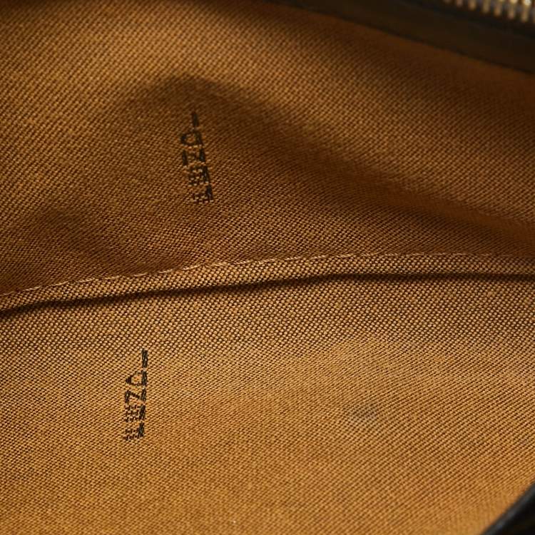 Pre Owned Fendi Tobacco Zucca Canvas and Leather Flap Continental Wallet