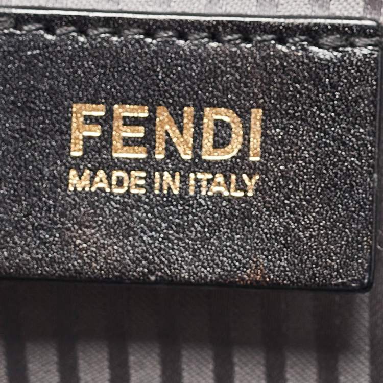 Pre Owned Fendi Two Tone Grey Leather Medium 2Jours Tote