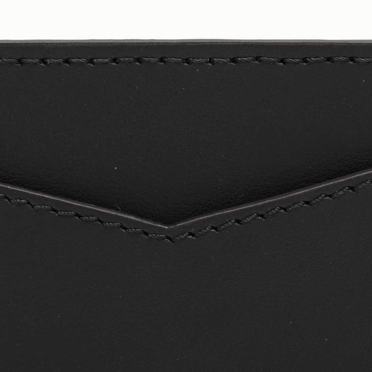 Pre Owned Fendi Black Coated Canvas and Leather Card Holder