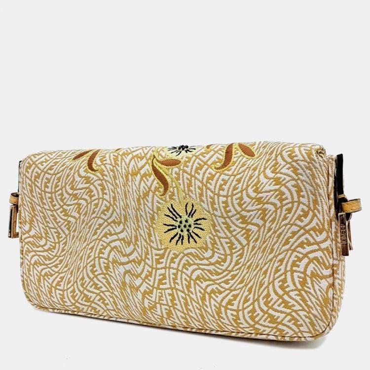 Pre Owned Fendi canvas baguette bag