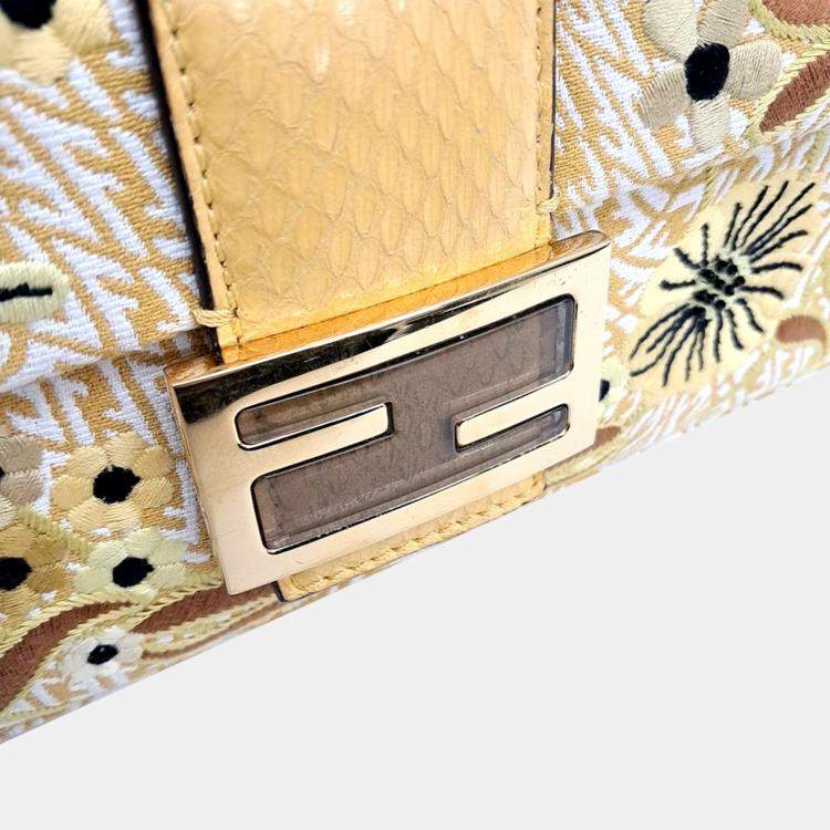 Pre Owned Fendi canvas baguette bag