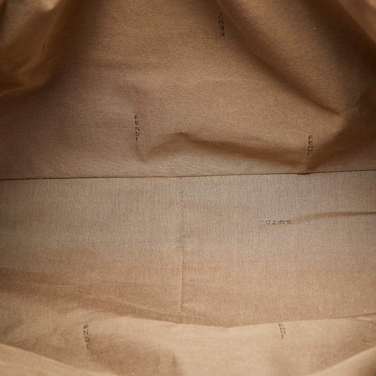 Pre Owned Fendi Peach Leather Twins Shopper Tote