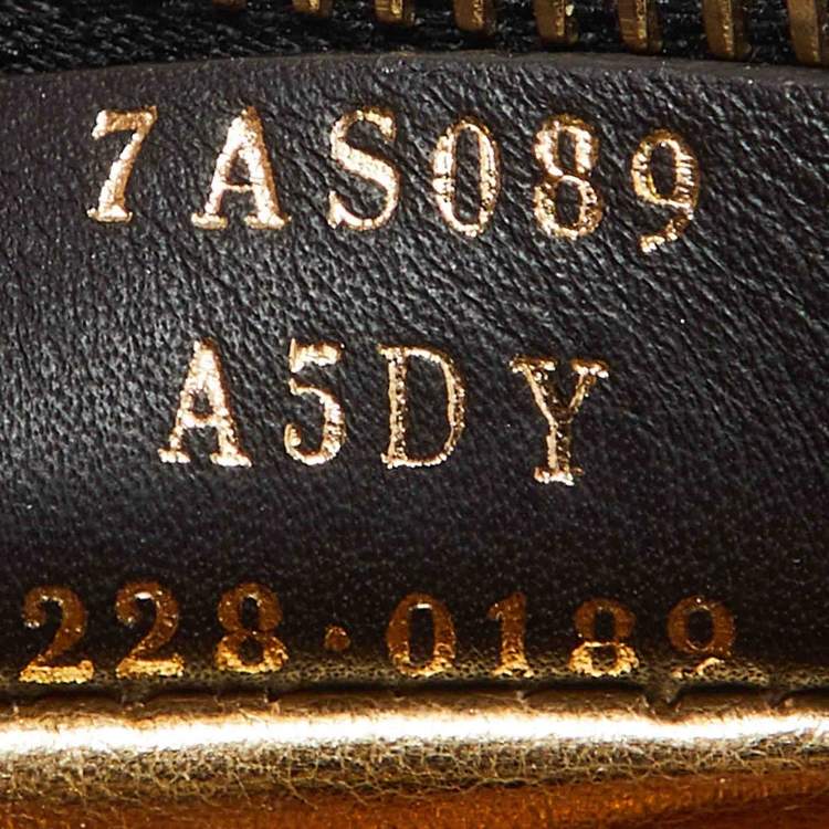 Pre Owned Fendi Black Leather Nano Fendigraphy Hobo