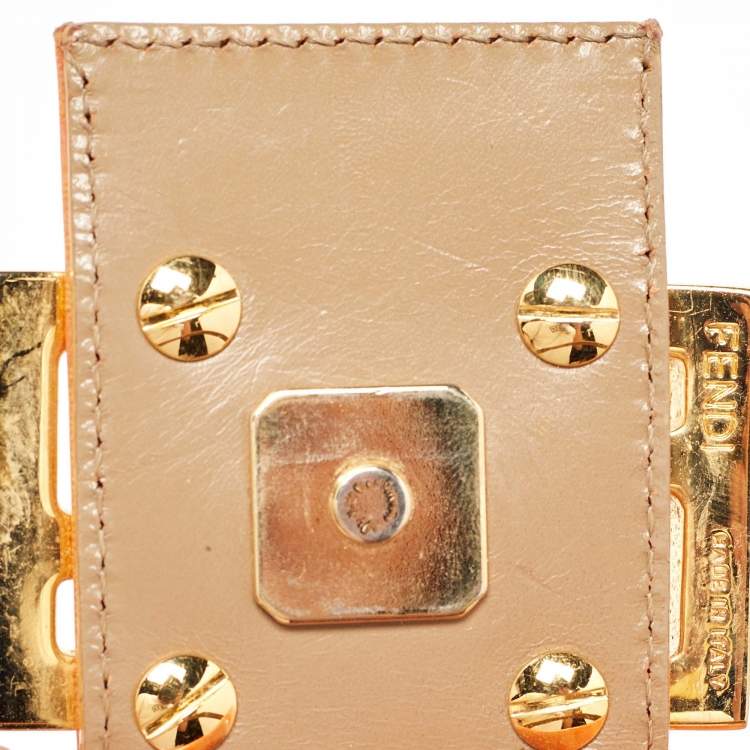 Pre Owned Fendi Orange Zucchino Coated Canvas and Leather Baguette Bag