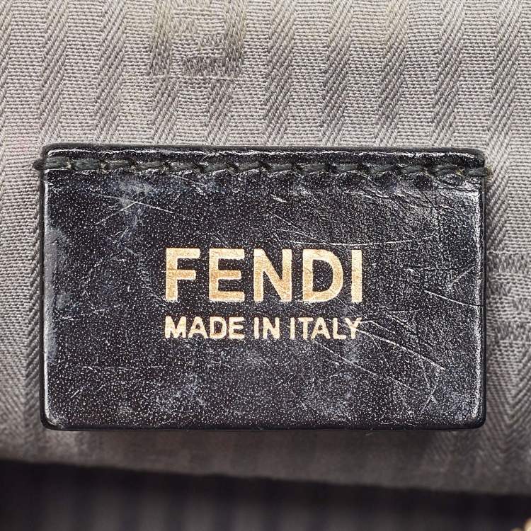 Pre Owned Fendi Grey Leather Mini 2Jours Tote