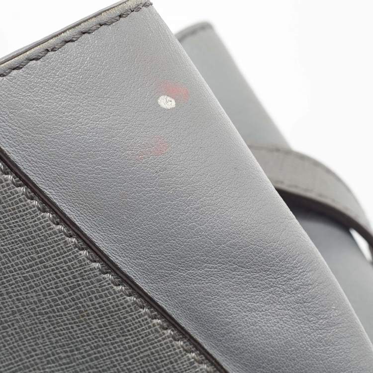 Pre Owned Fendi Grey Leather Mini 2Jours Tote