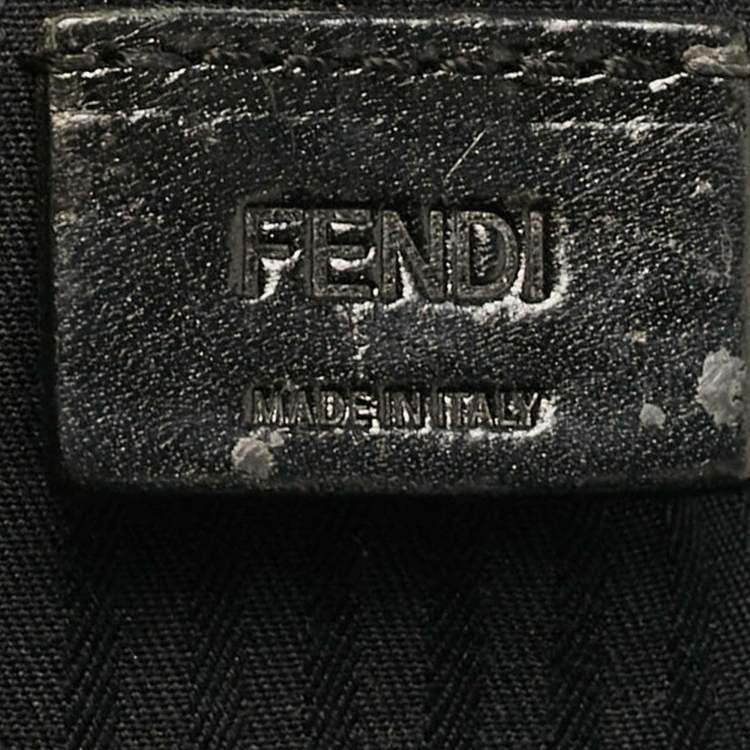 Pre Owned Fendi Black Leather Fendista Pochette Crossbody Bag