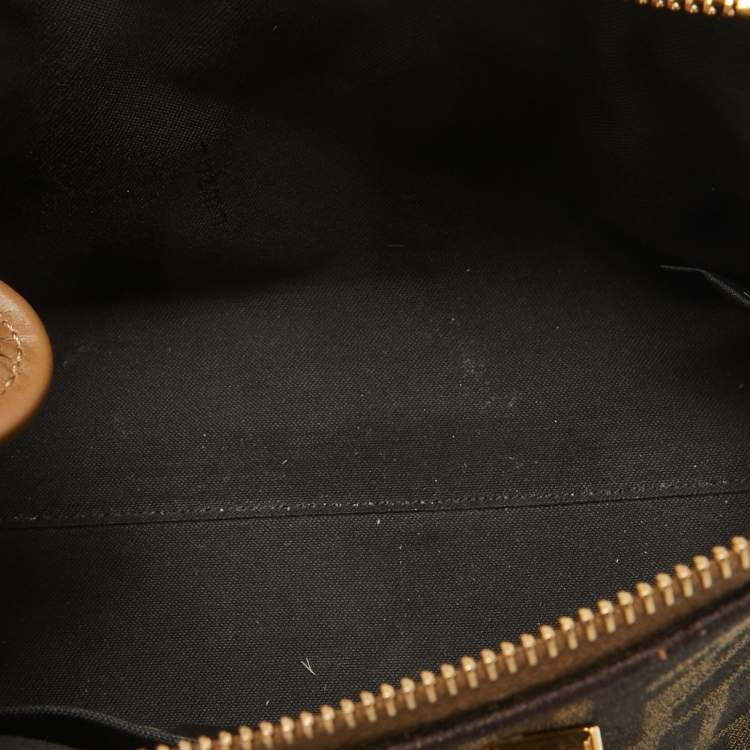 Pre Owned Fendi Brown Zucca Canvas and Leather Mini By The Way Bag