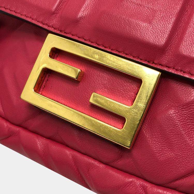 Pre Owned Fendi pink FF Chain bag