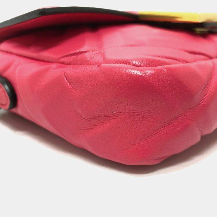Pre Owned Fendi pink FF Chain bag