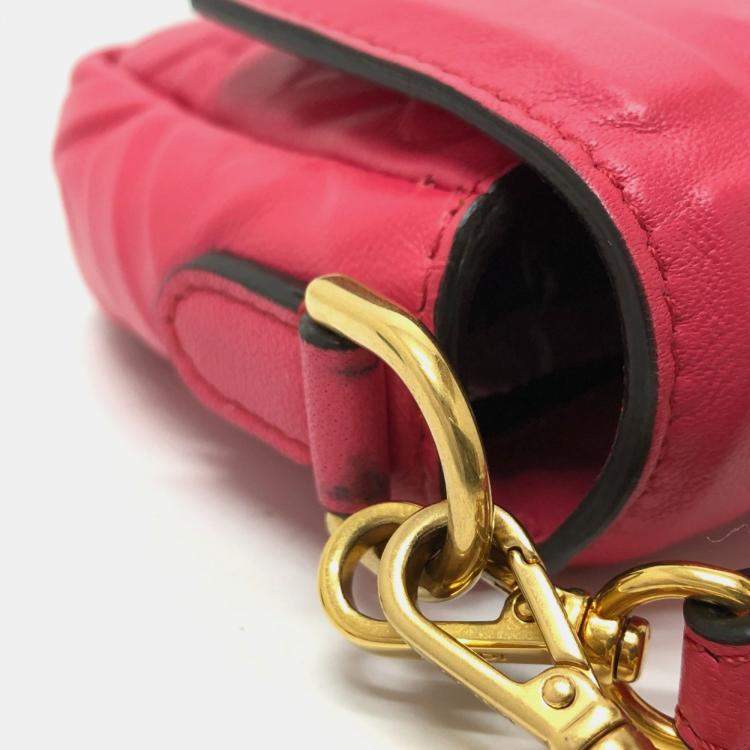 Pre Owned Fendi pink FF Chain bag