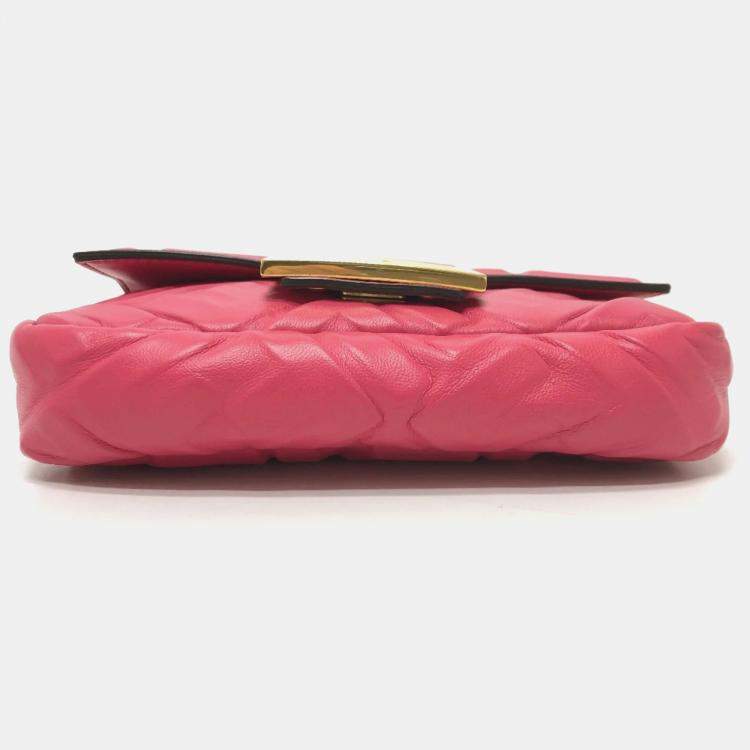 Pre Owned Fendi pink FF Chain bag
