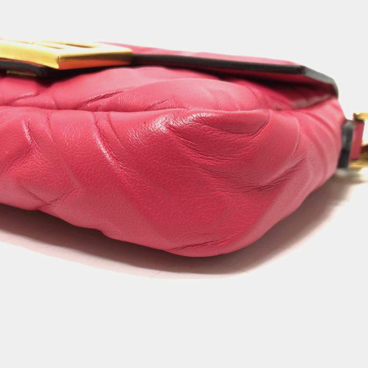 Pre Owned Fendi pink FF Chain bag