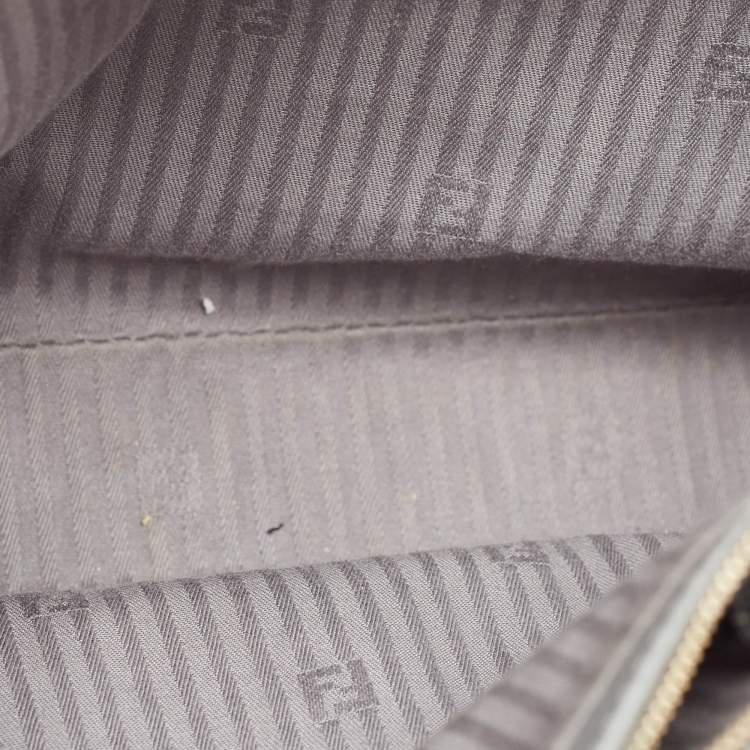 Pre Owned Fendi Grey Leather Mini 2Jours Tote