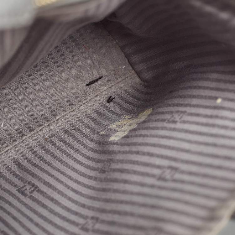 Pre Owned Fendi Grey Leather Mini 2Jours Tote