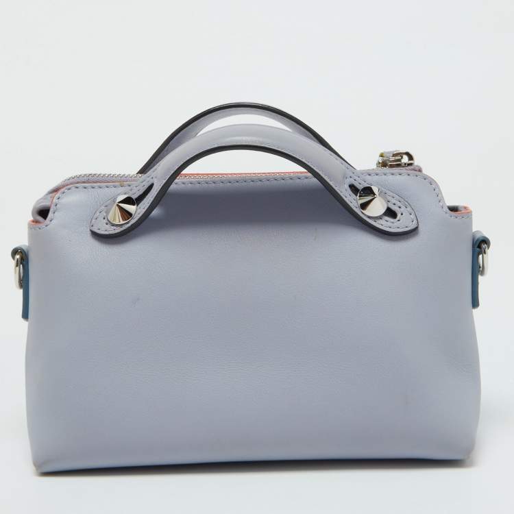 Pre Owned Fendi Light Purple Leather Mini Studded By The Way Satchel