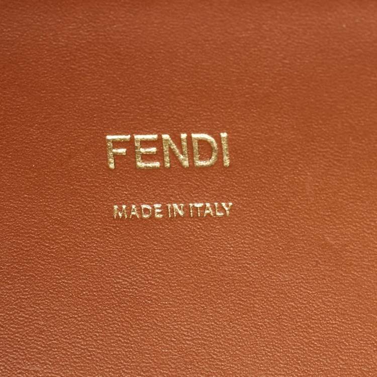 Pre Owned Fendi Brown Leather Medium Sunshine Tote