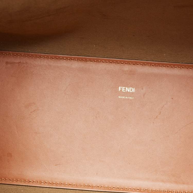 Pre Owned Fendi Brown Leather Medium Sunshine Tote