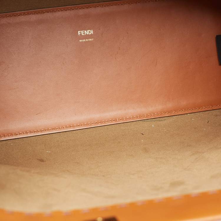 Pre Owned Fendi Brown Leather Medium Sunshine Tote