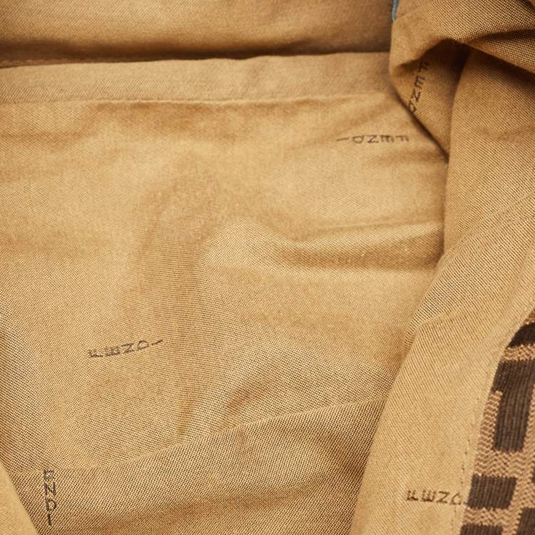 Pre Owned Fendi Tobacco Zucca Canvas and Leather Chef Shopper Tote
