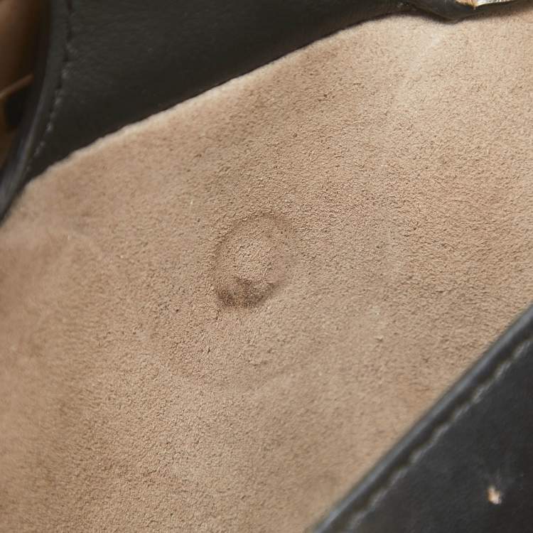 Pre Owned Fendi Black/Brown FF Leather Grace Flip Tote