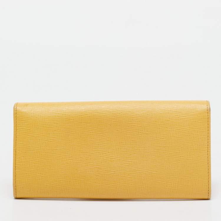Pre Owned Fendi Multicolor Leather Eye Monster Flap Continental Wallet