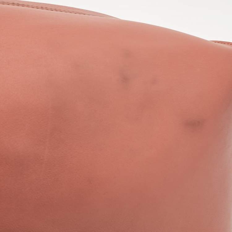 Pre Owned Fendi Old Rose/Black Leather All in Shopping Tote