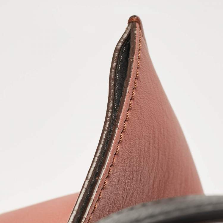 Pre Owned Fendi Old Rose/Black Leather All in Shopping Tote