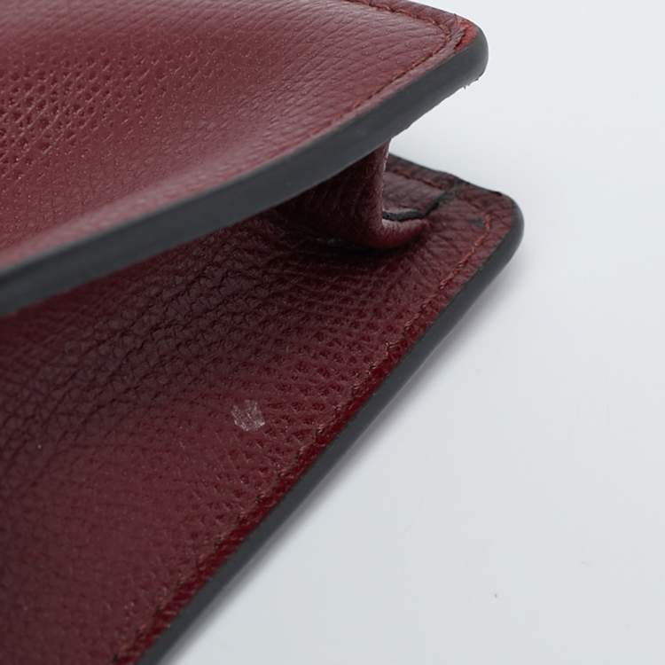 Pre Owned Fendi Burgundy Leather F is Fendi Wallet On Chain